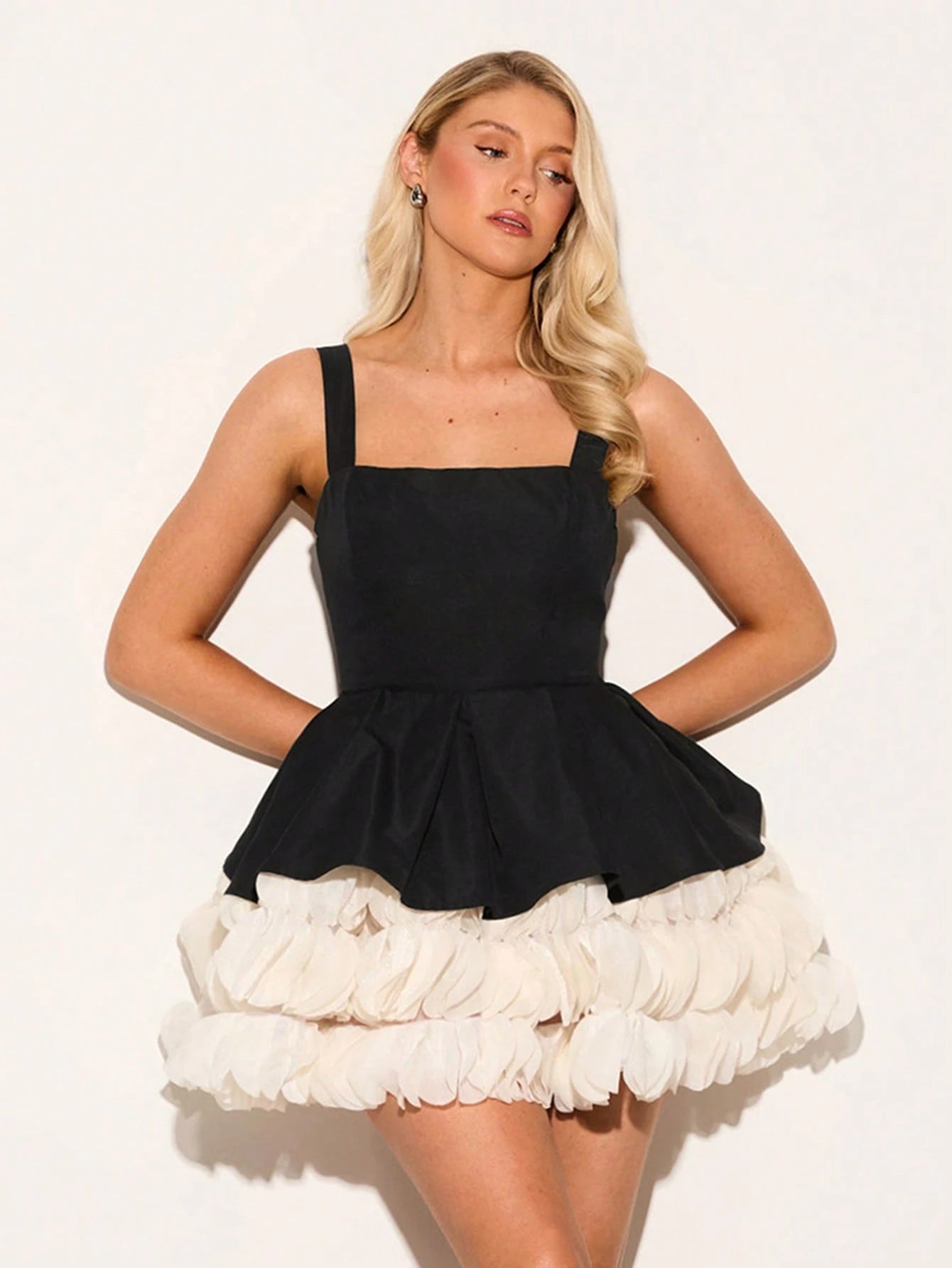 Petal Cloud Contrast Dress
