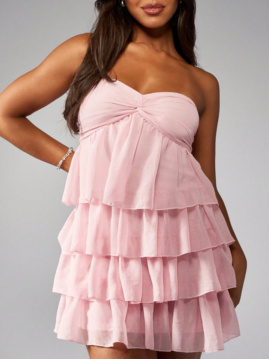 Twist Tier Mini Dress