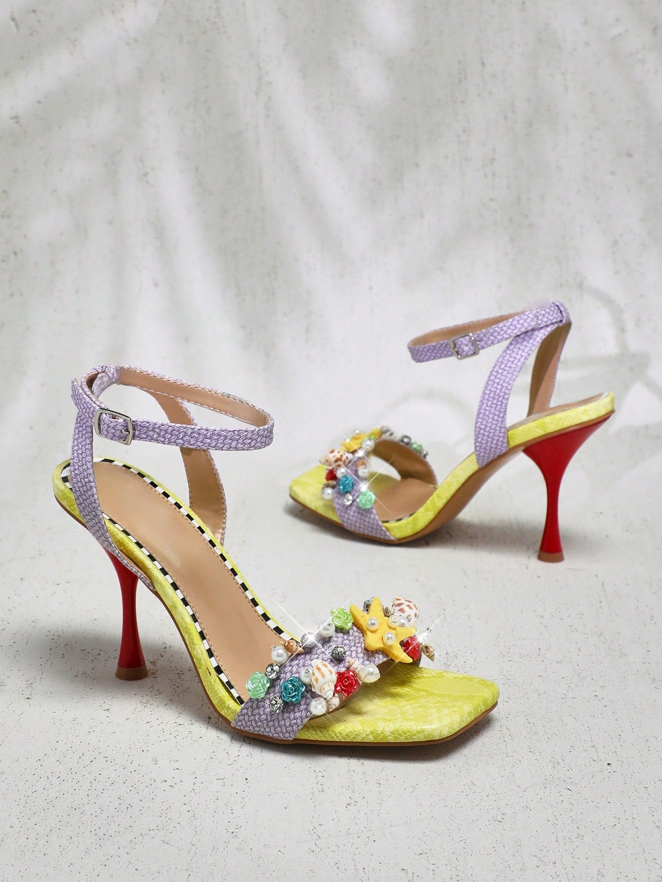 Seashell Garden Strappy Heels