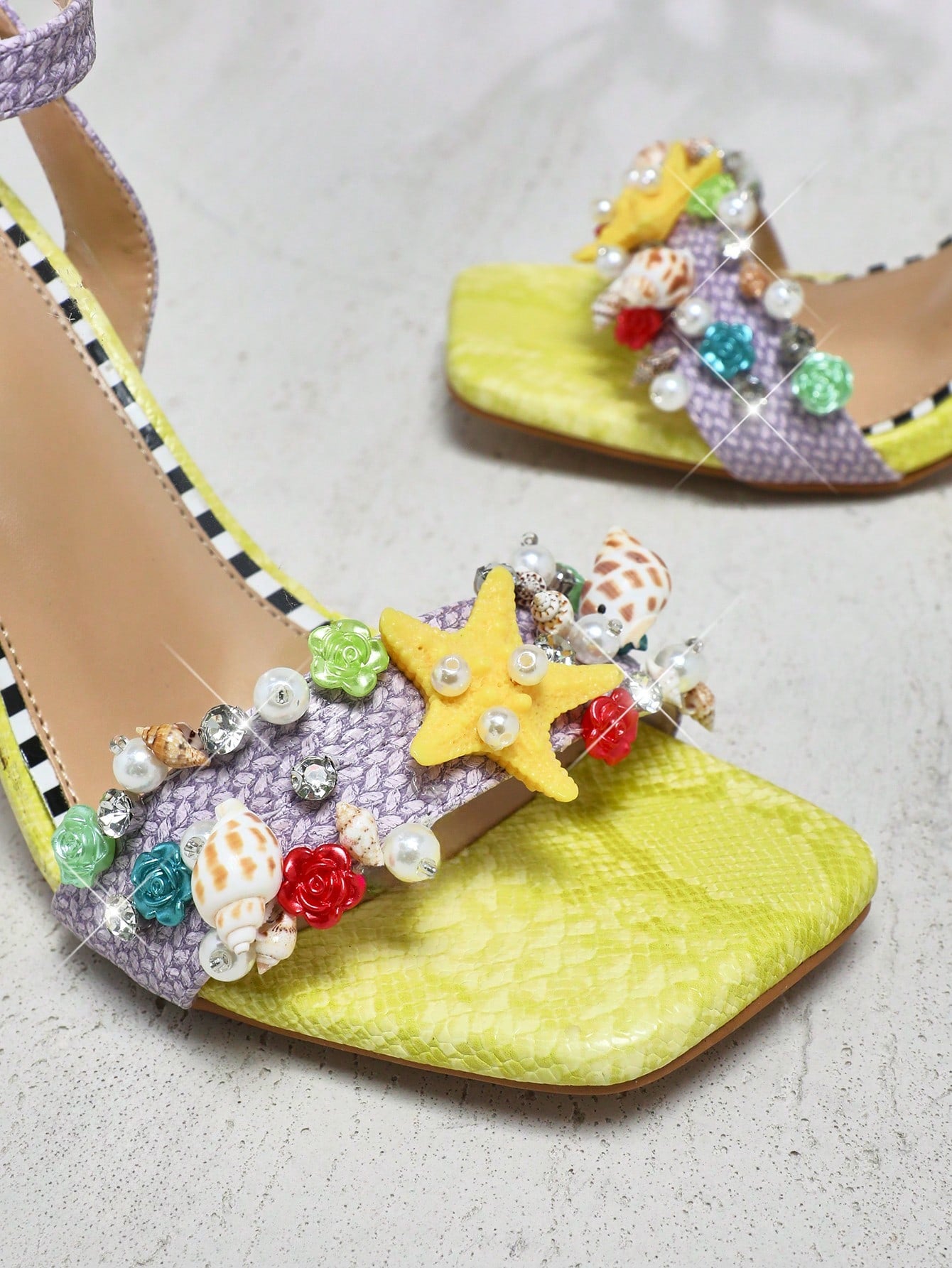 Seashell Garden Strappy Heels