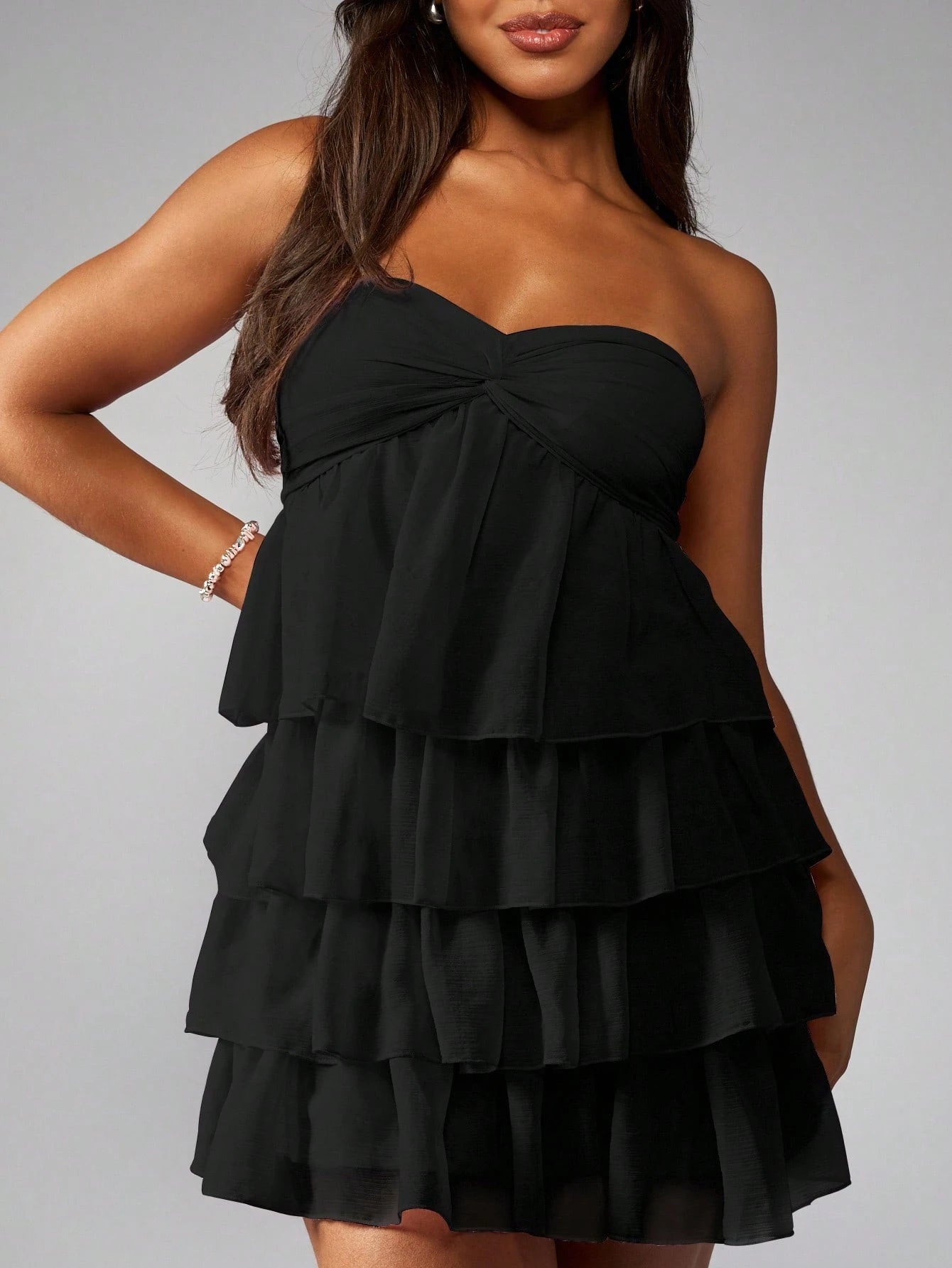 Twist Tier Mini Dress
