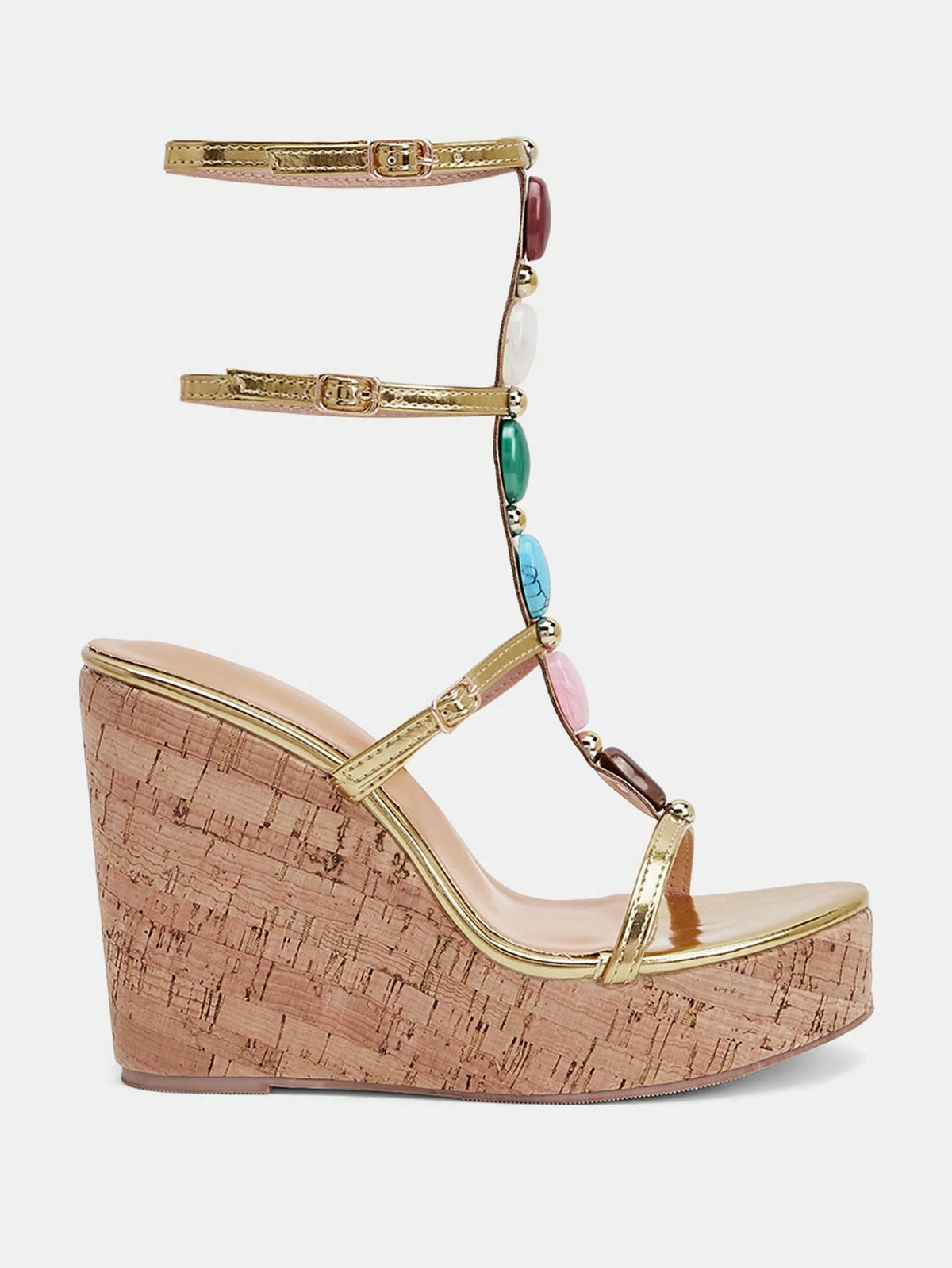 Amara Gemstone Wedge Sandals