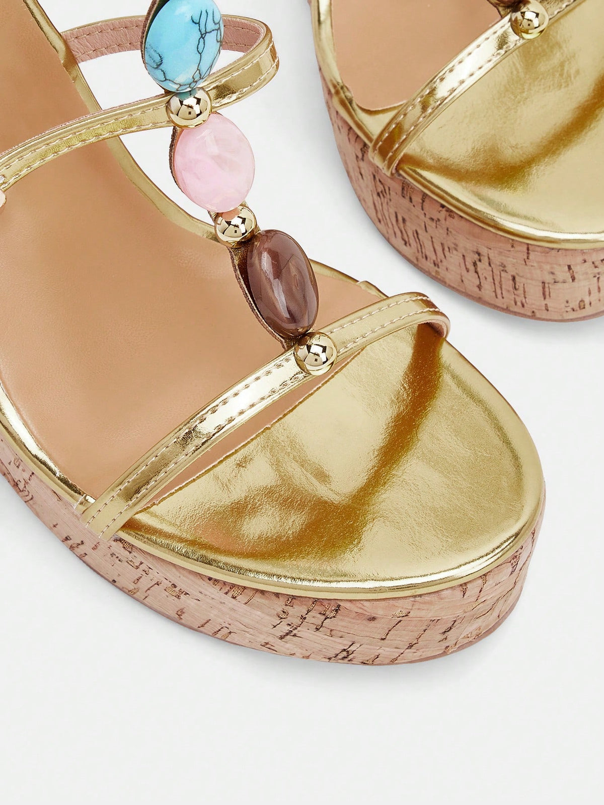Amara Gemstone Wedge Sandals