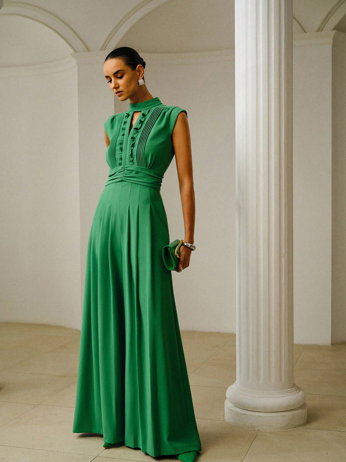 Aurelia High-Neck Wide Leg Jumpsuit