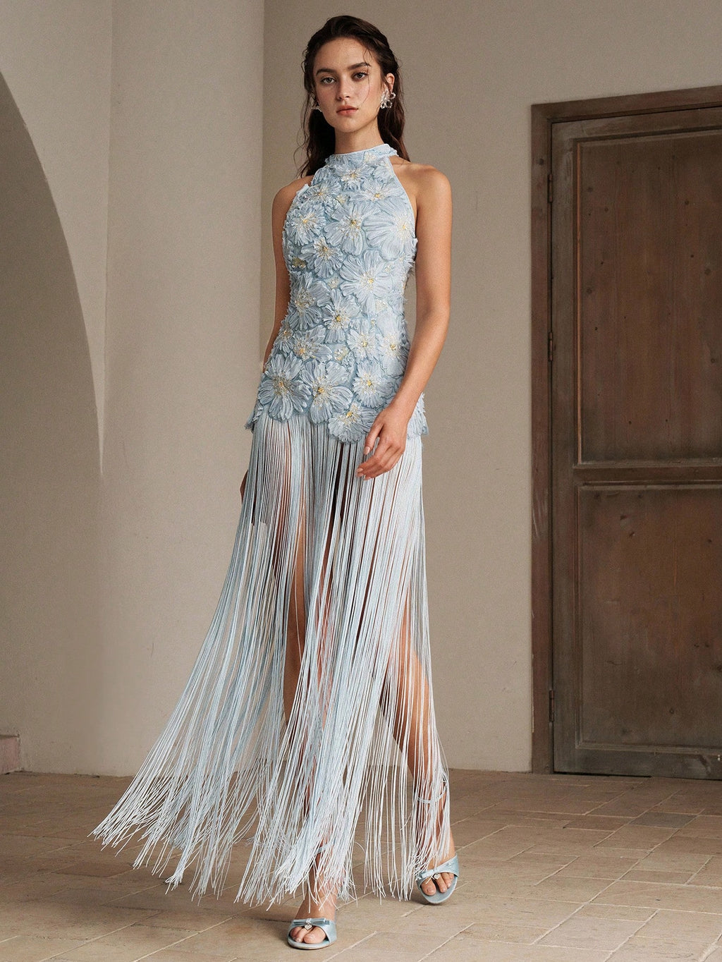 Ocean Petal Fringe Cover-Up