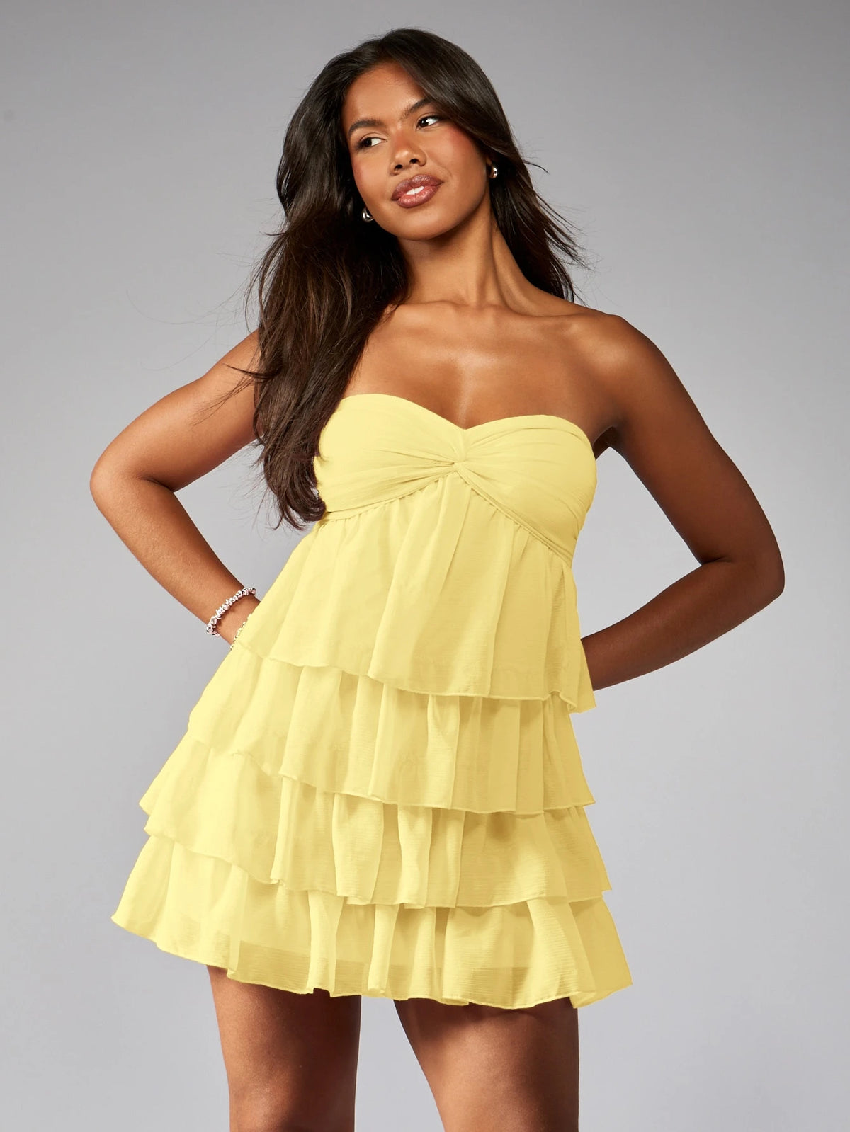 Twist Tier Mini Dress