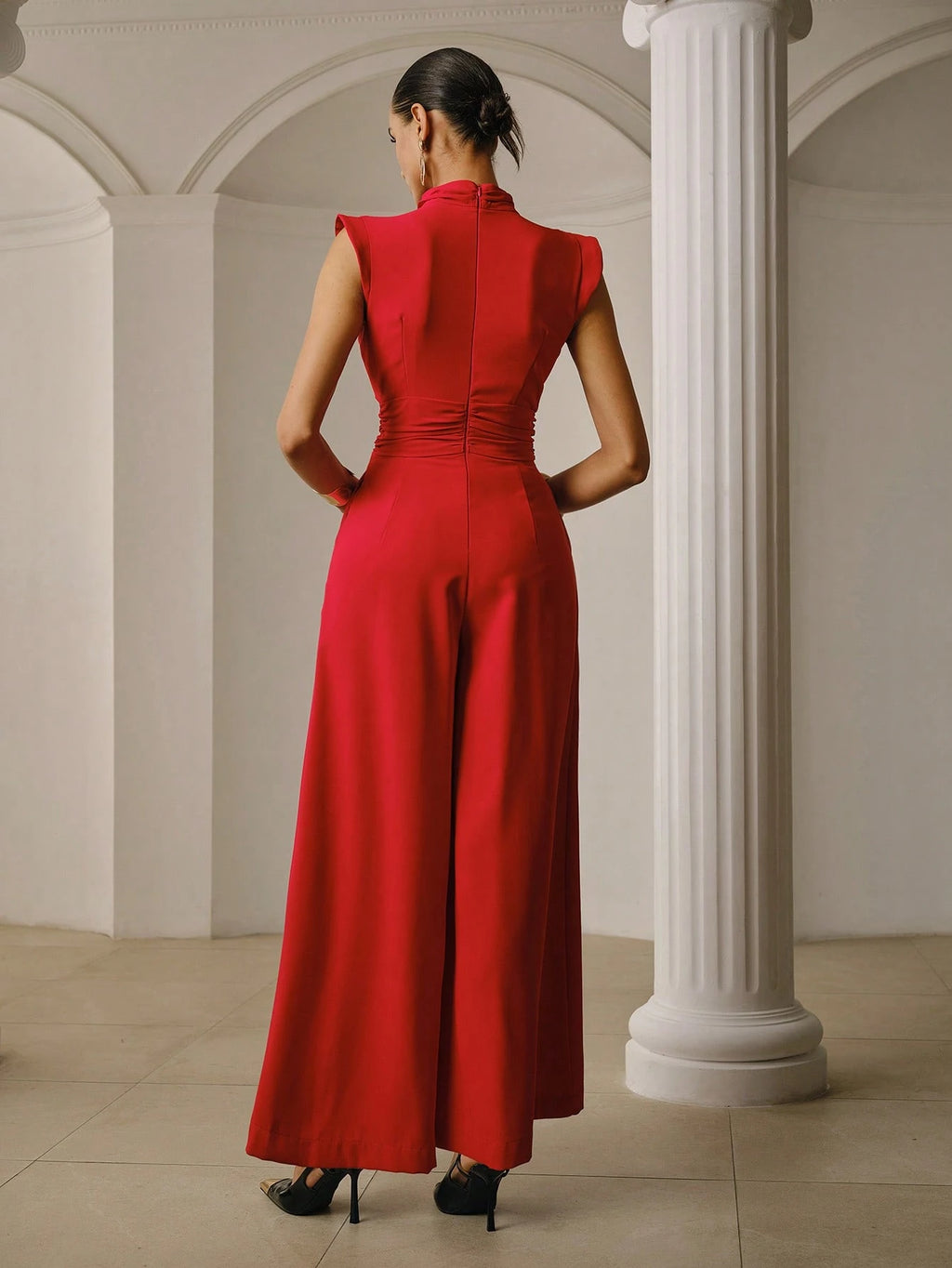 Aurelia High-Neck Wide Leg Jumpsuit