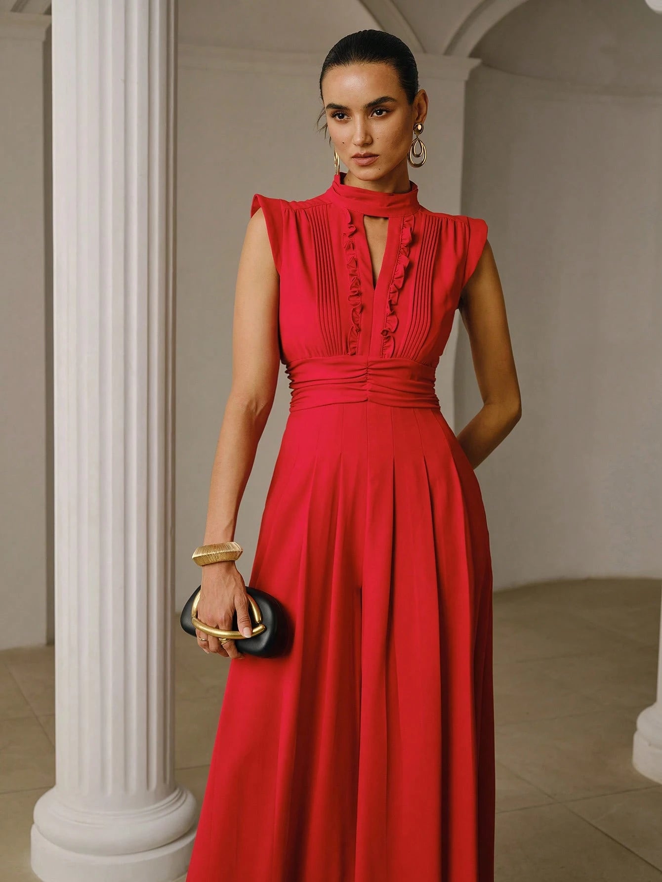 Aurelia High-Neck Wide Leg Jumpsuit
