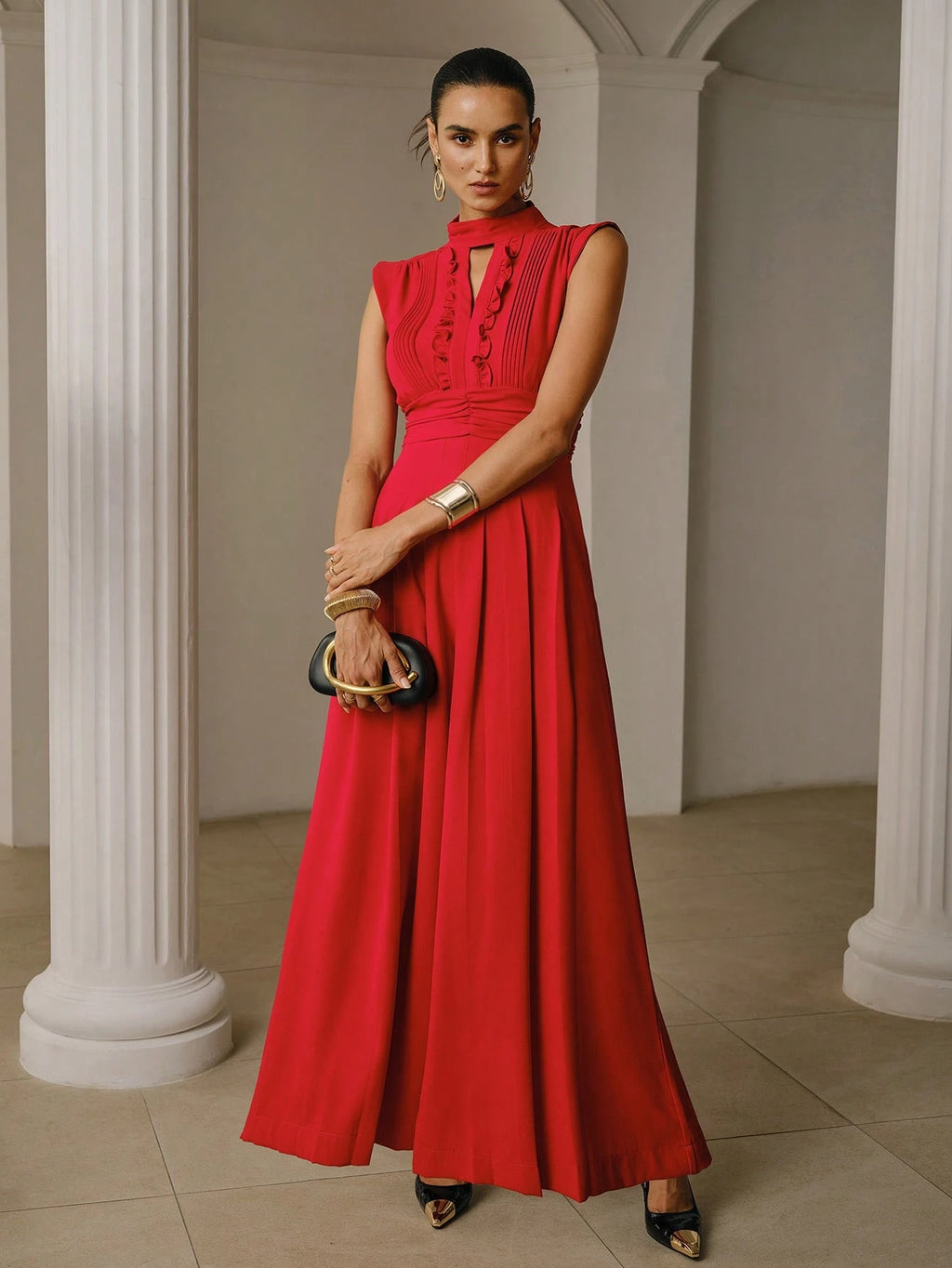 Aurelia High-Neck Wide Leg Jumpsuit