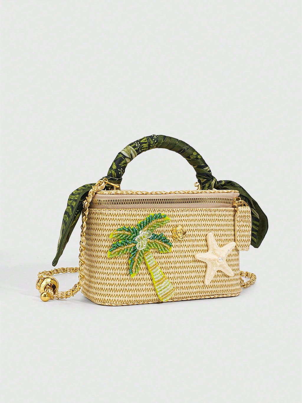 Palm Coast Raffia Bag