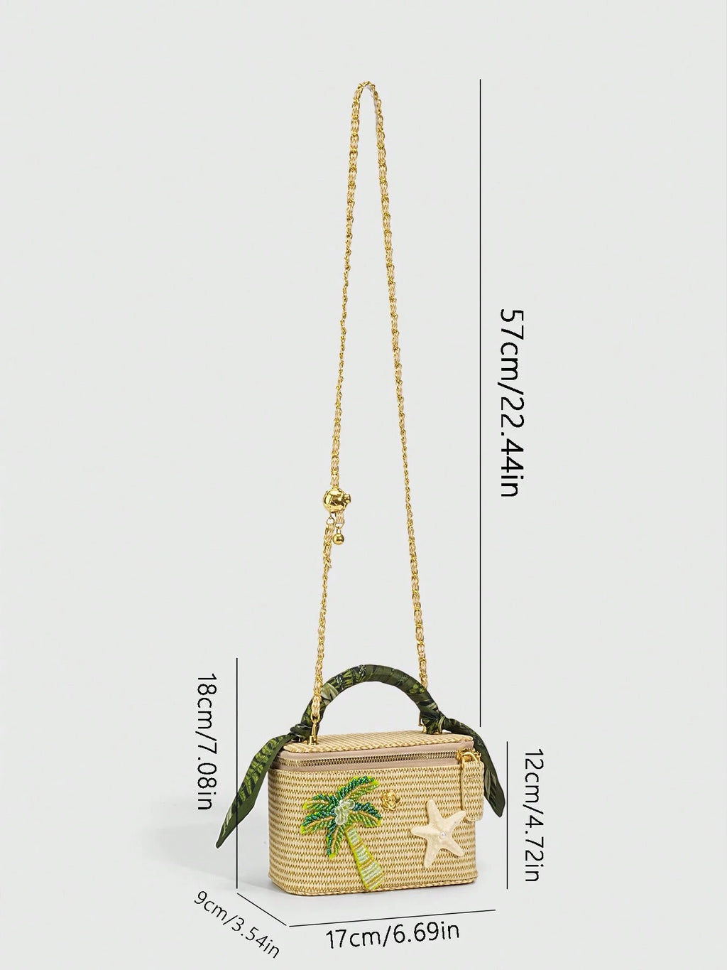 Palm Coast Raffia Bag