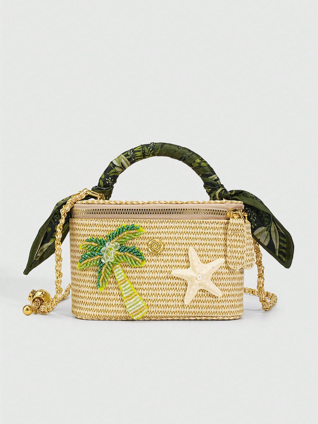 Palm Coast Raffia Bag