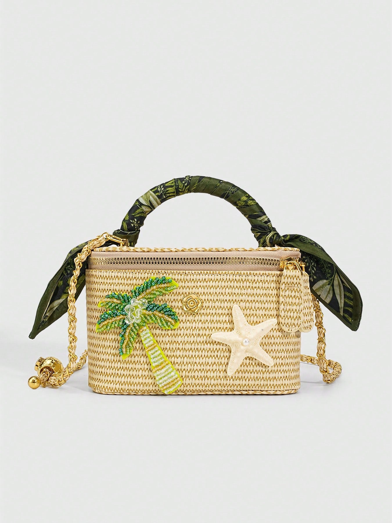 Palm Coast Raffia Bag