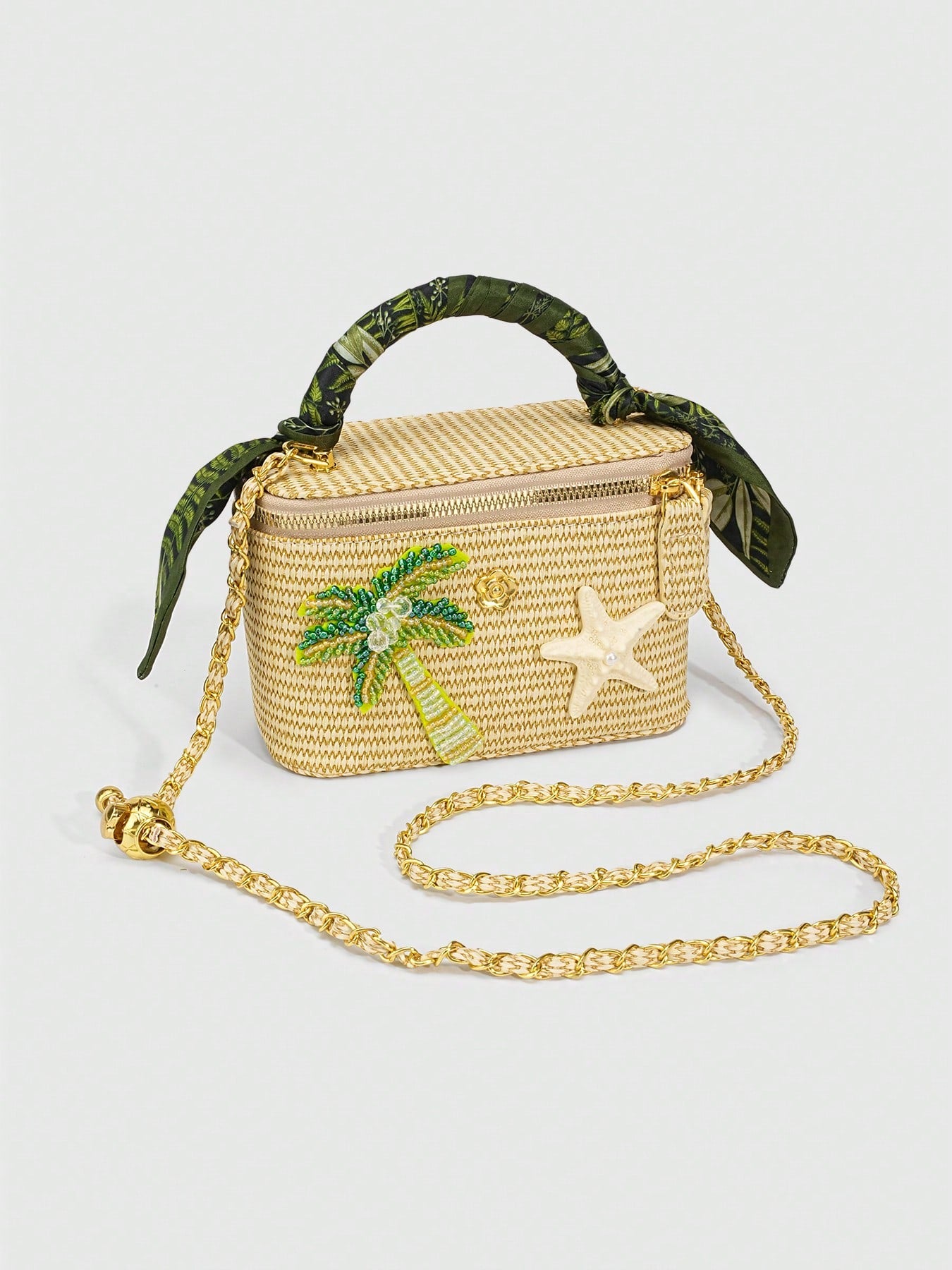 Palm Coast Raffia Bag