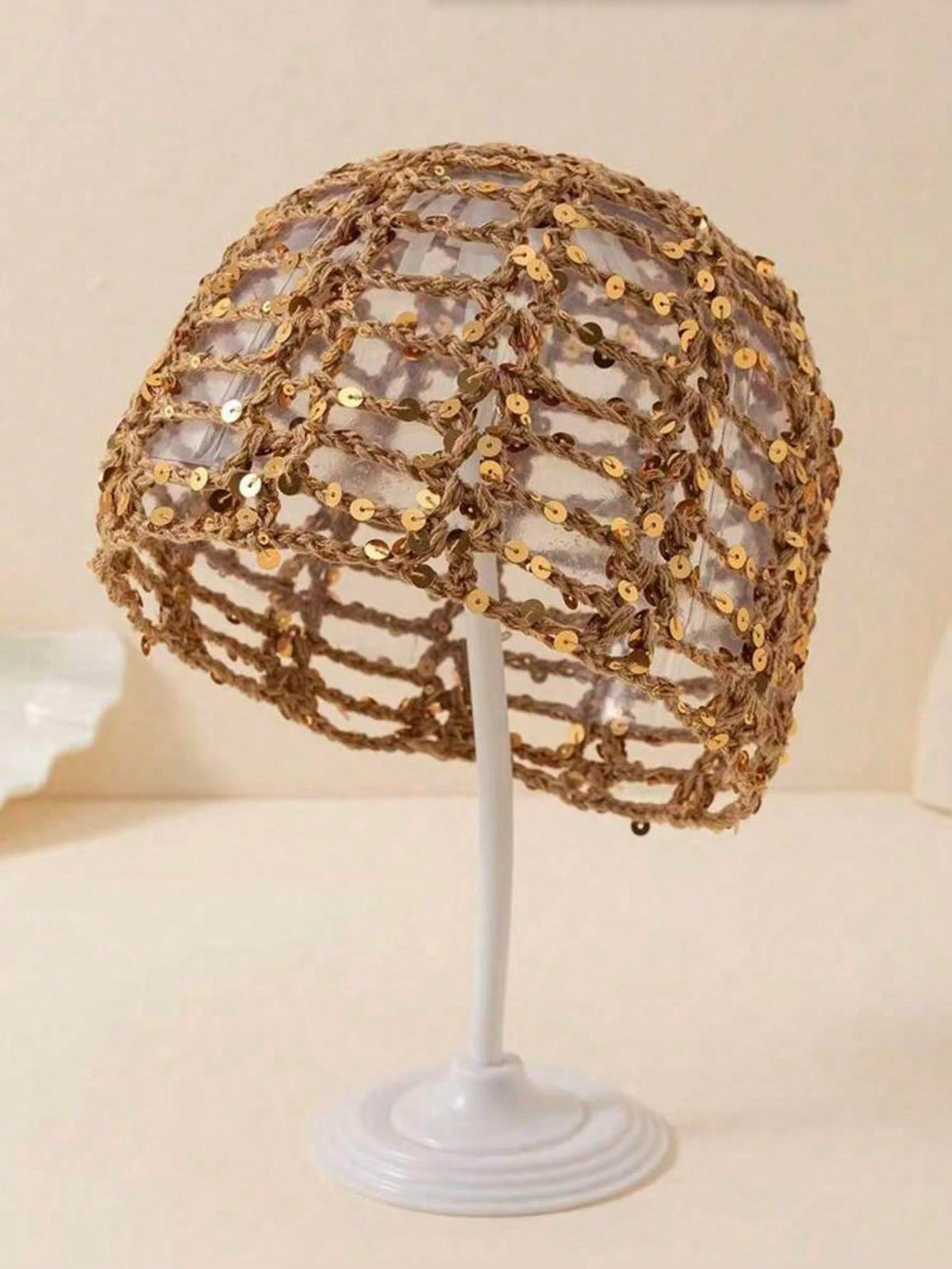 Solé Sequin Crochet Cap