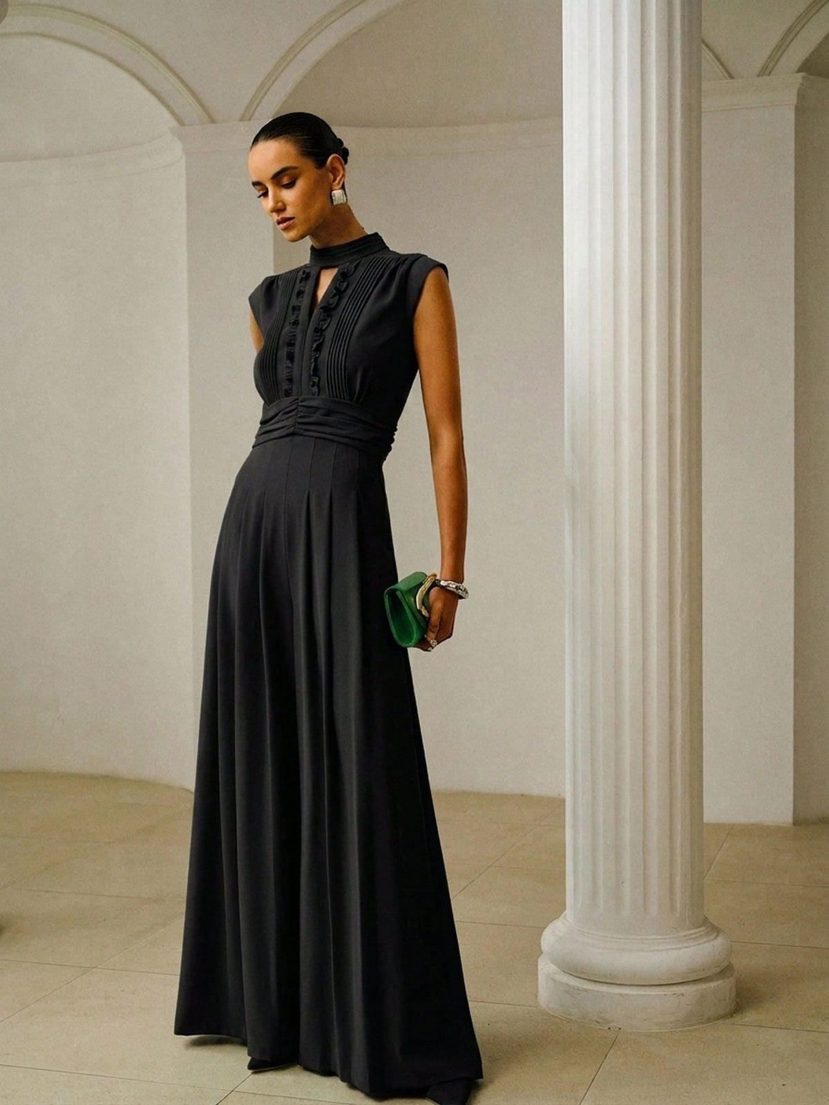 Aurelia High-Neck Wide Leg Jumpsuit