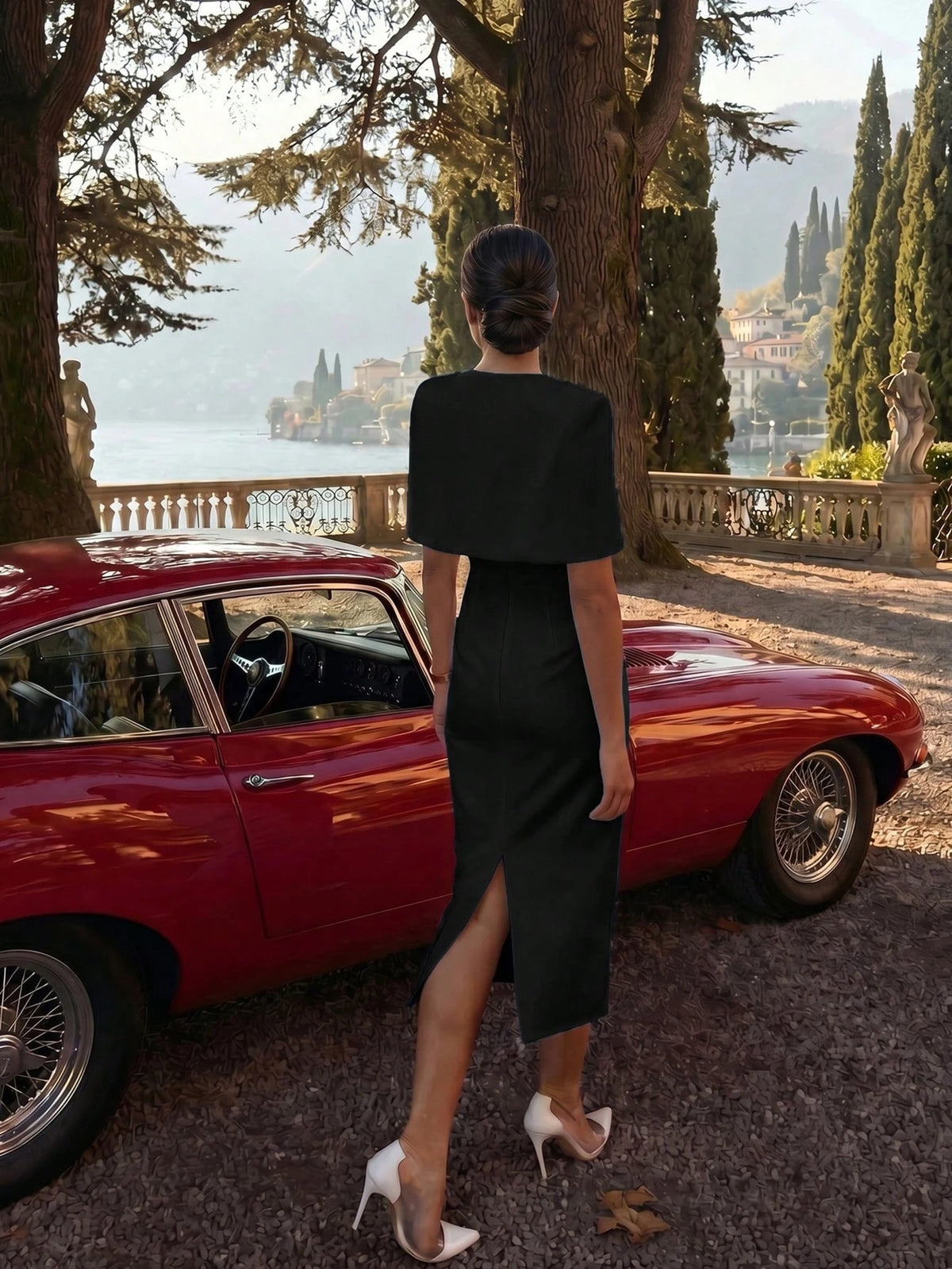 Juliette Cape Midi Dress