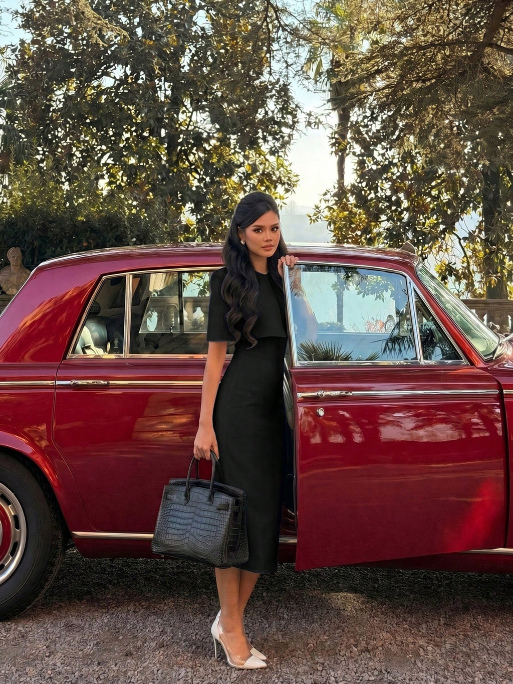 Juliette Cape Midi Dress