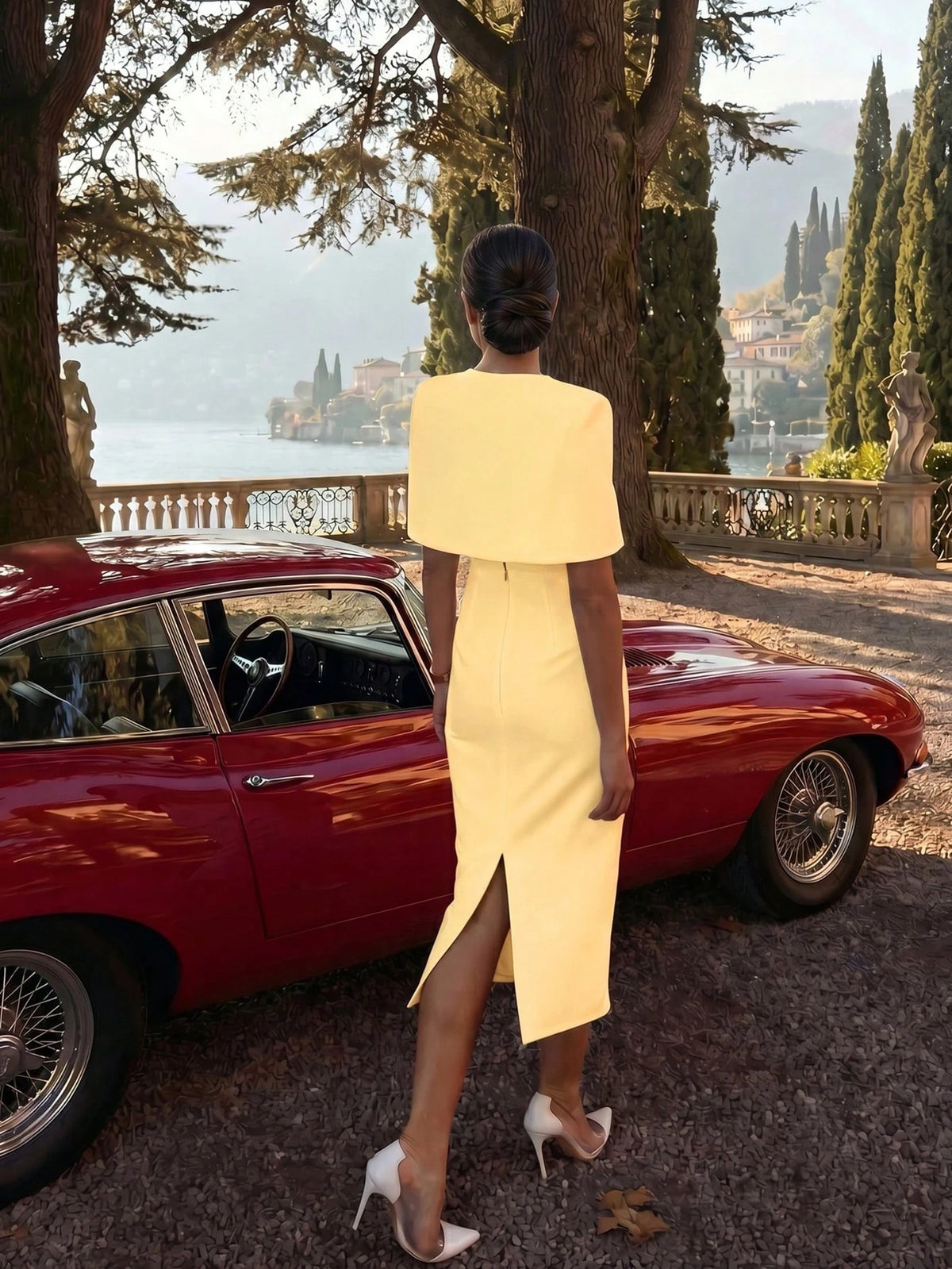 Juliette Cape Midi Dress