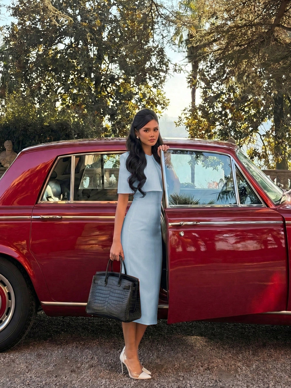 Juliette Cape Midi Dress