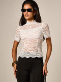 Ivory Bloom Lace Top