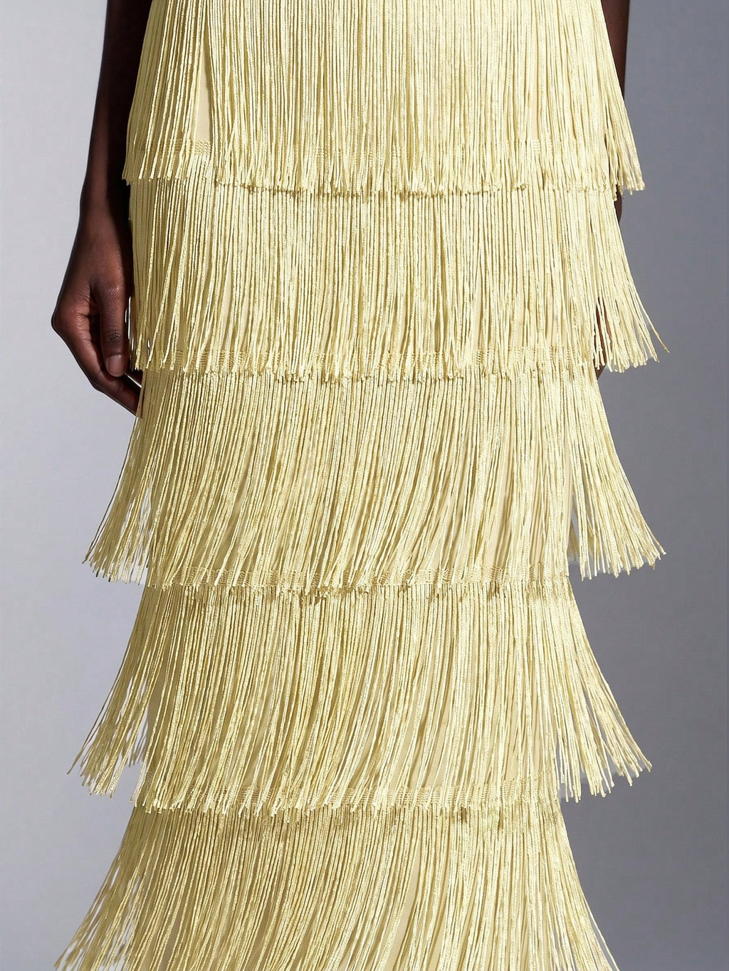 Seraphina Fringe Halter Maxi Dress