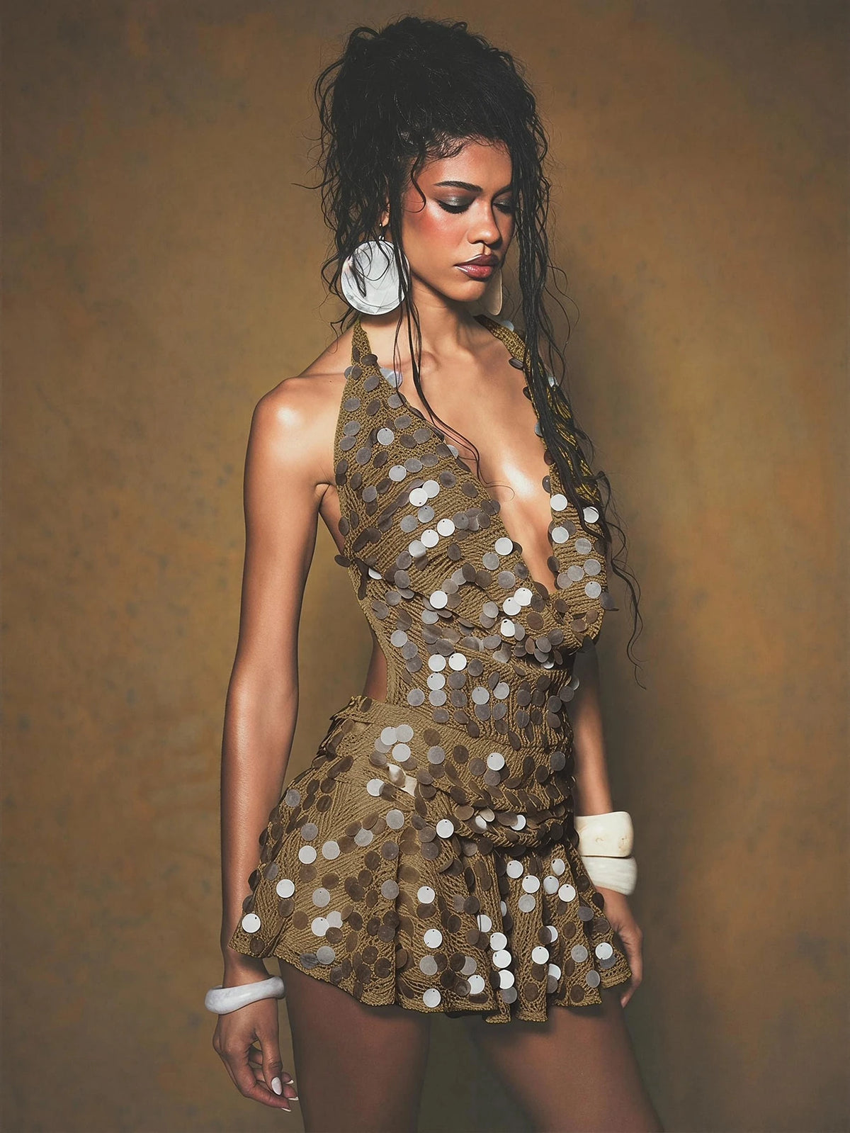 Opaline Sequin Mini Dress