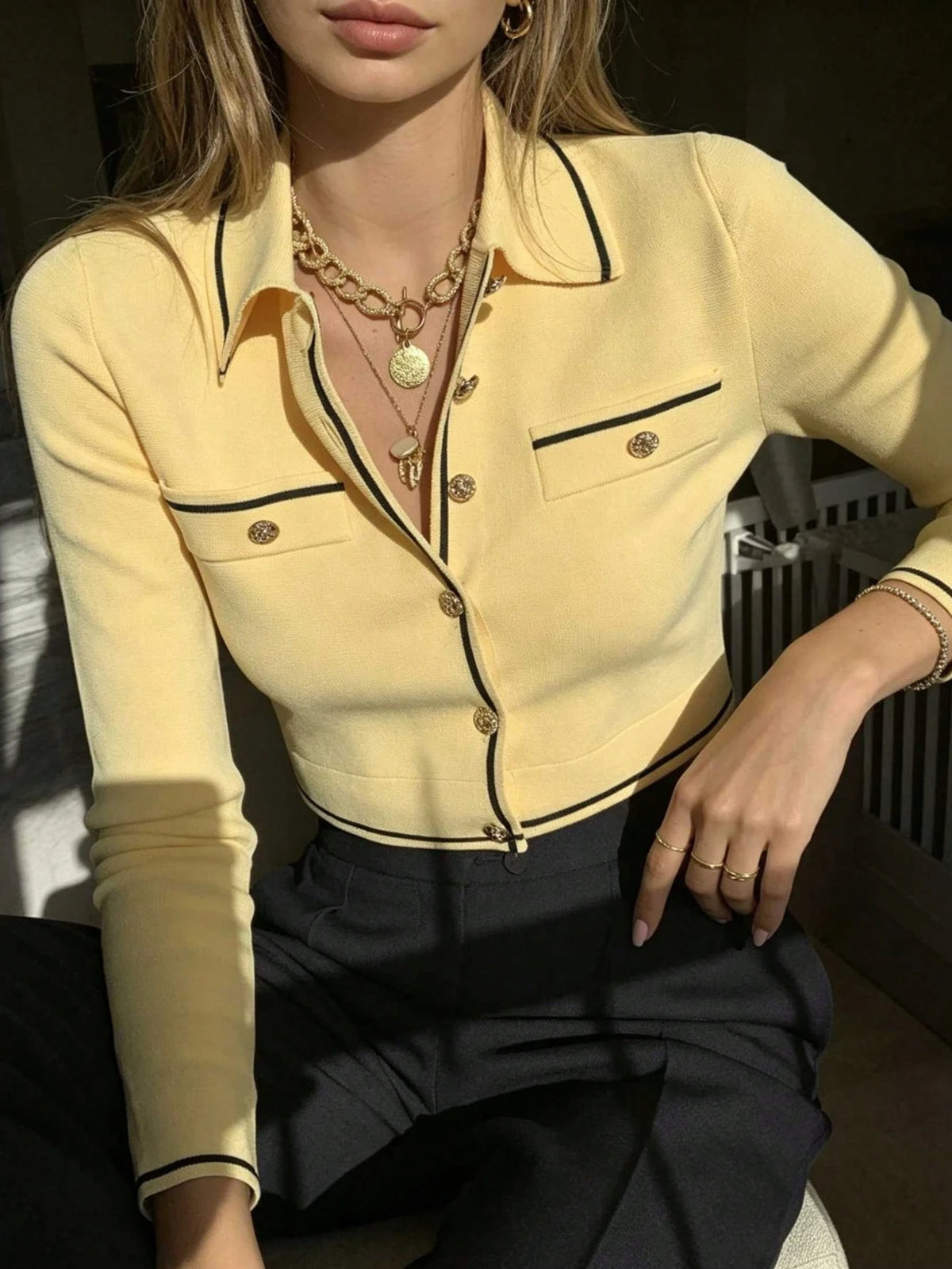 Monaco Contrast Cardigan