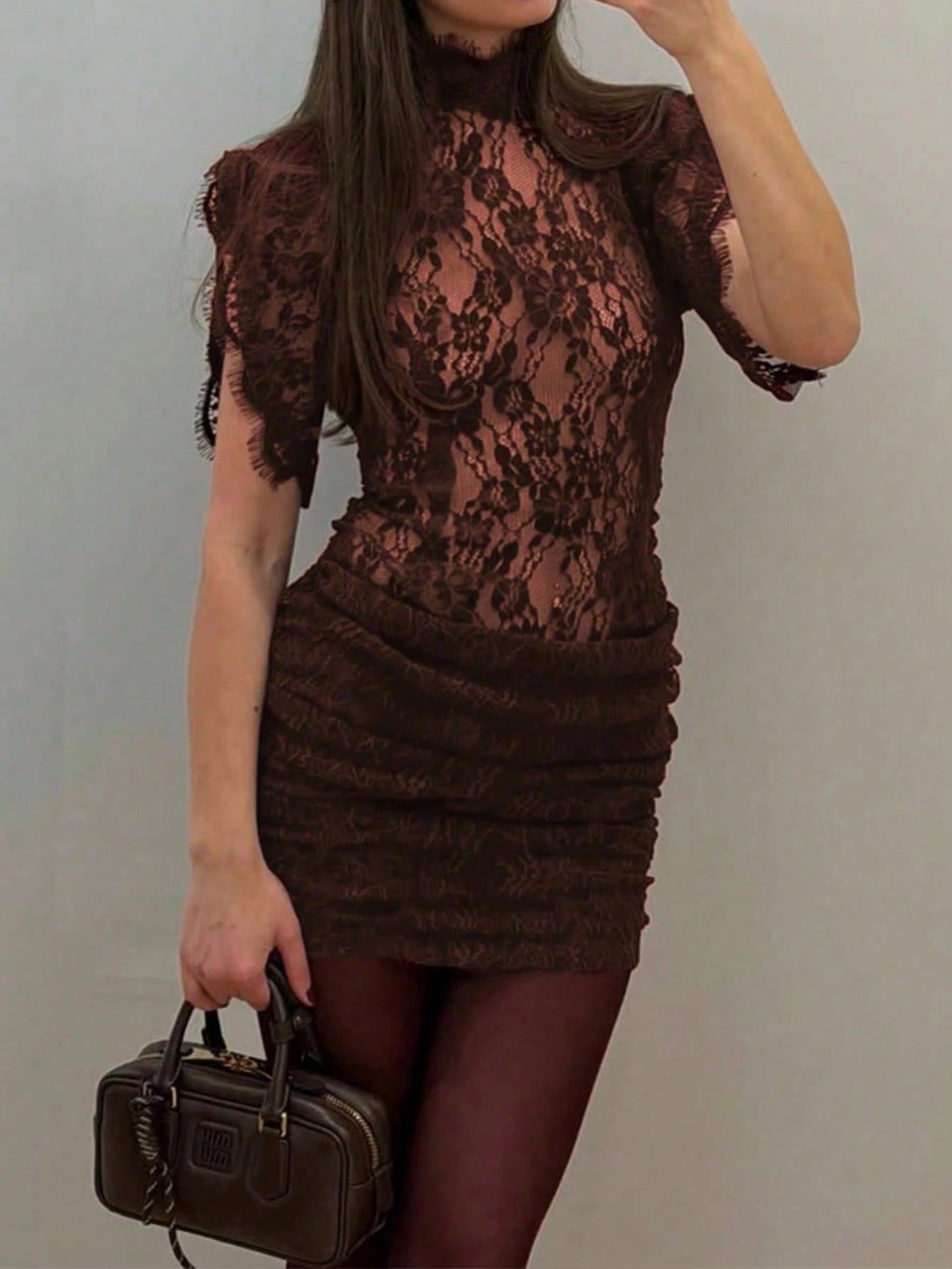 Cocoa Lace Allure Dress