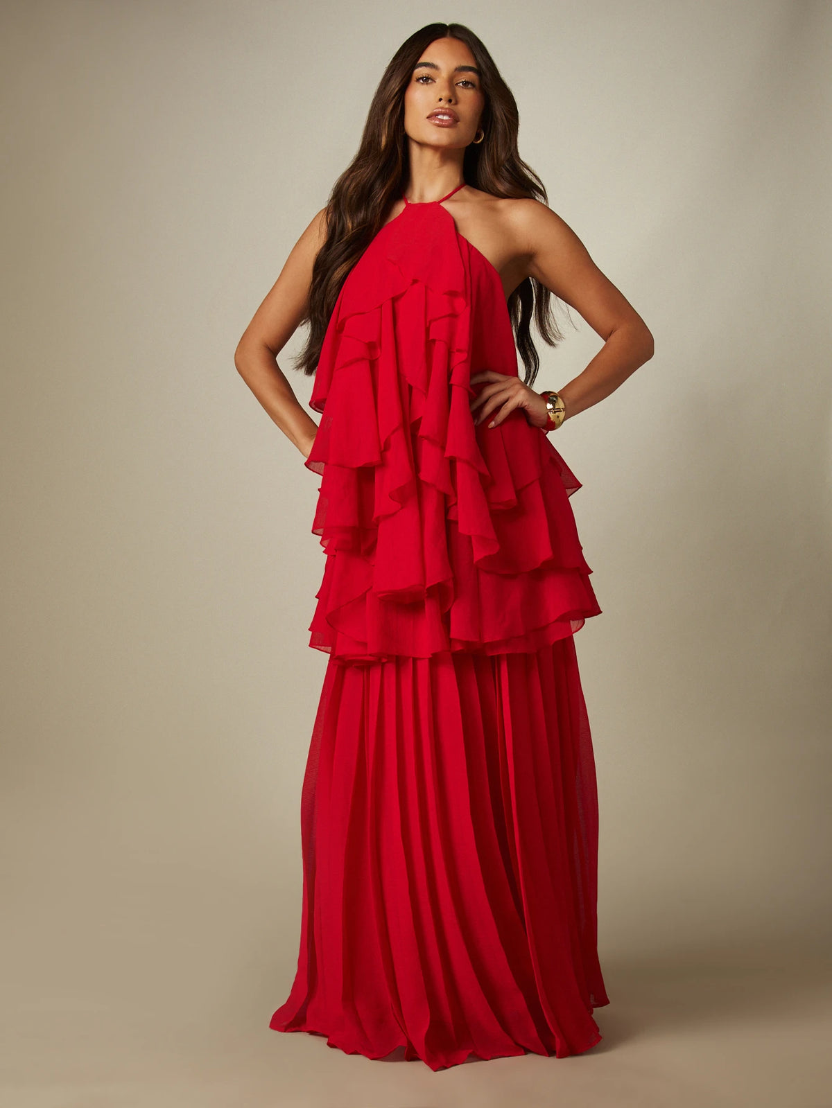 Valentina Ruffle Maxi Dress