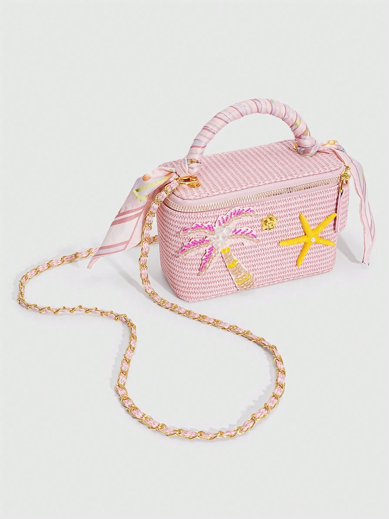 Palm Coast Raffia Bag