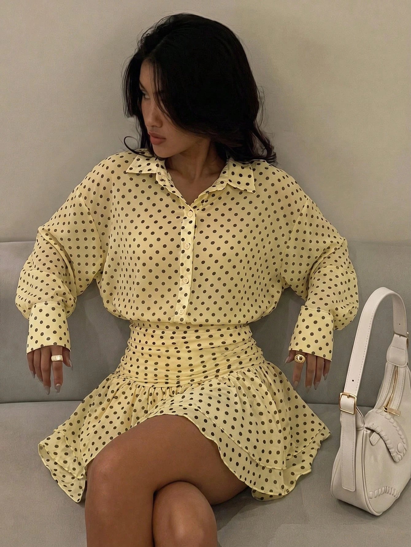 Buttercream Polka Charm Dress