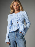 Amelia Ruched Peplum Top