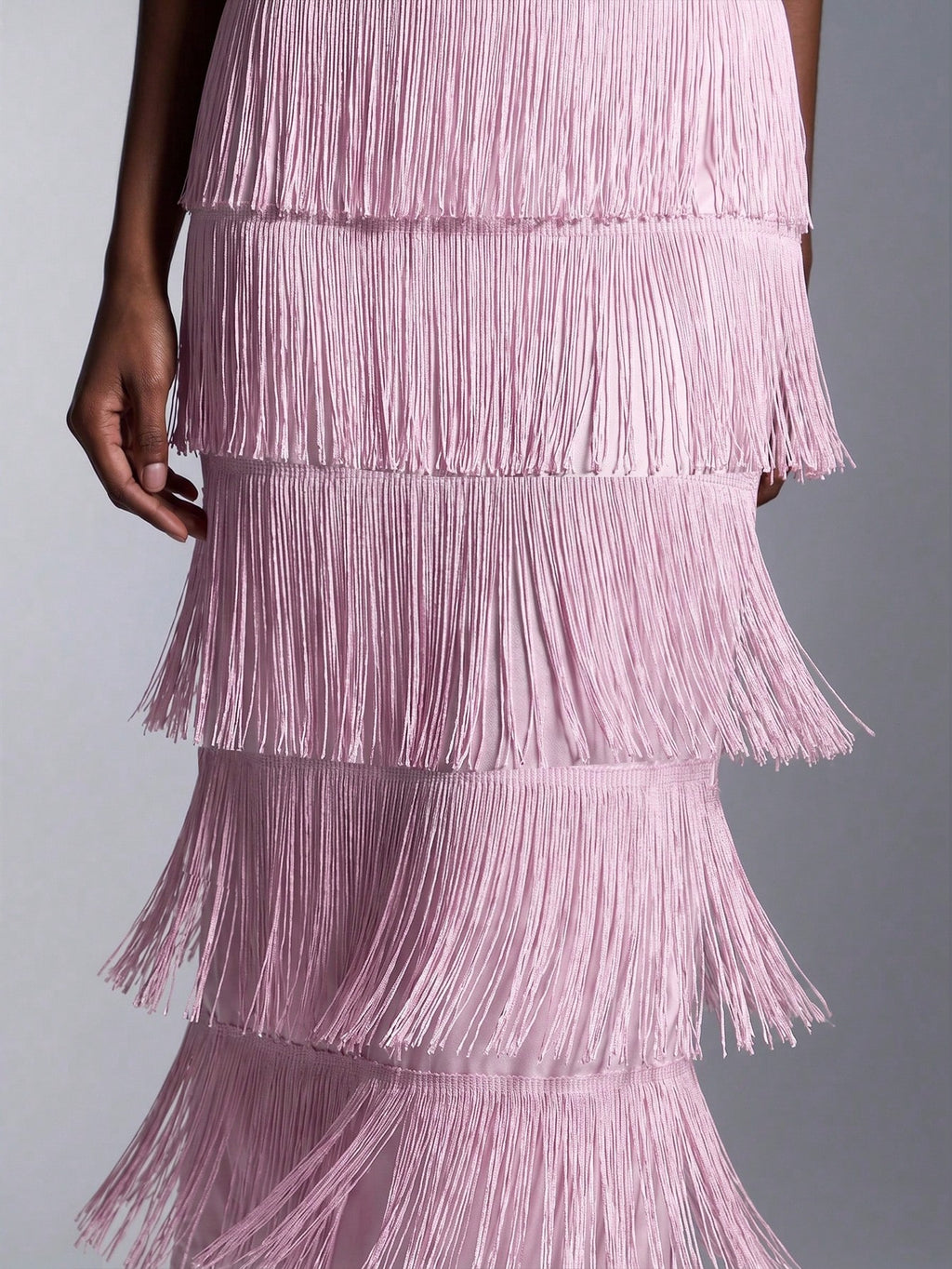 Seraphina Fringe Halter Maxi Dress