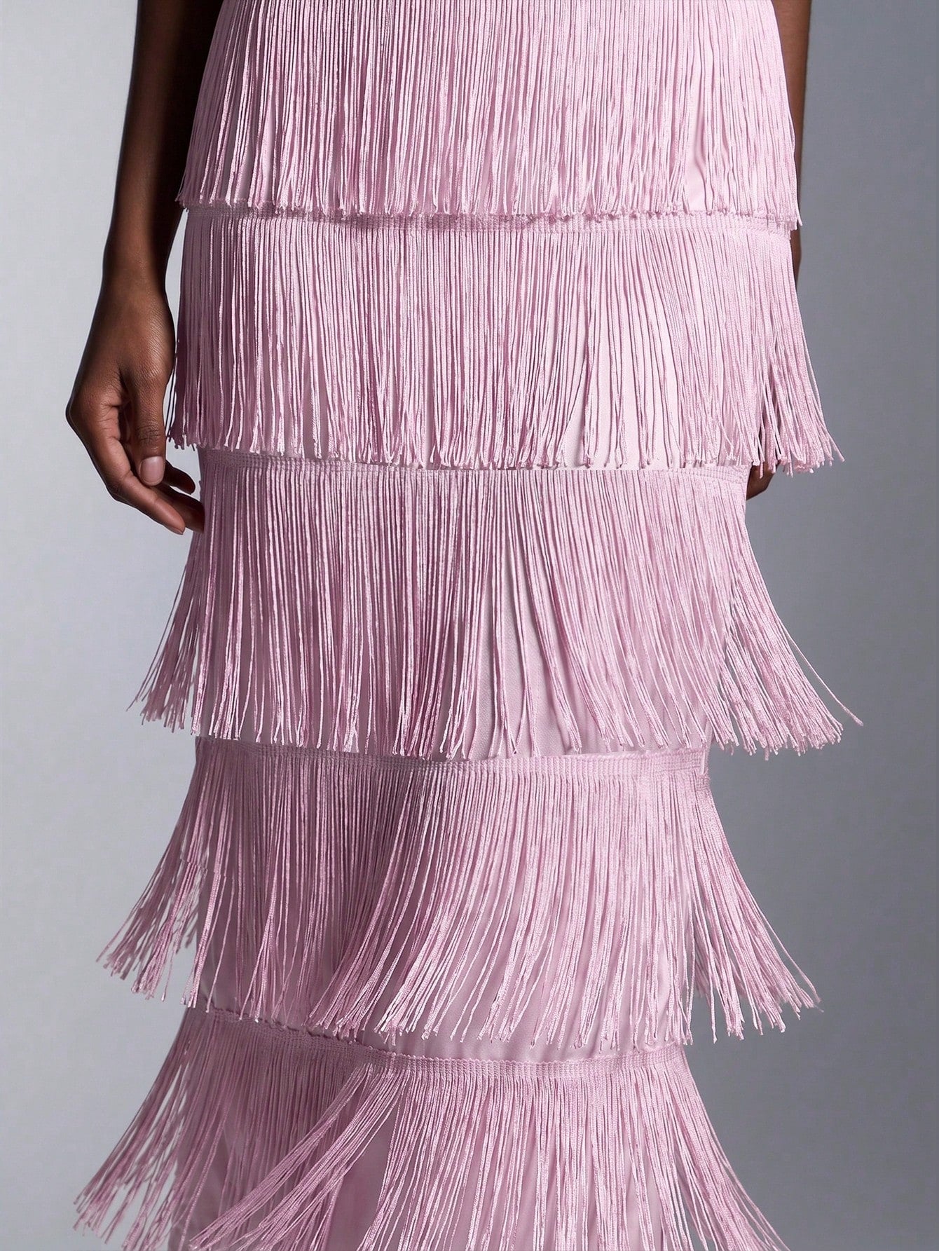 Seraphina Fringe Halter Maxi Dress