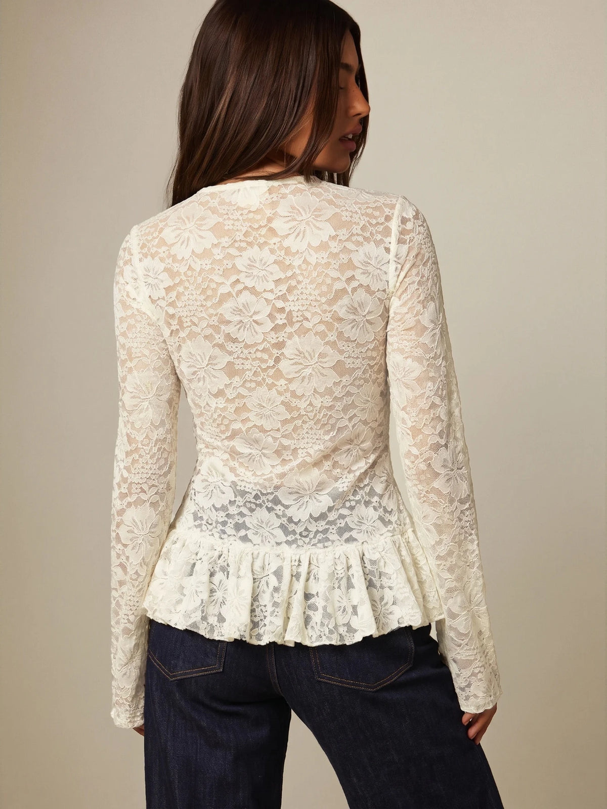 Fleur Ruffle Lace Top