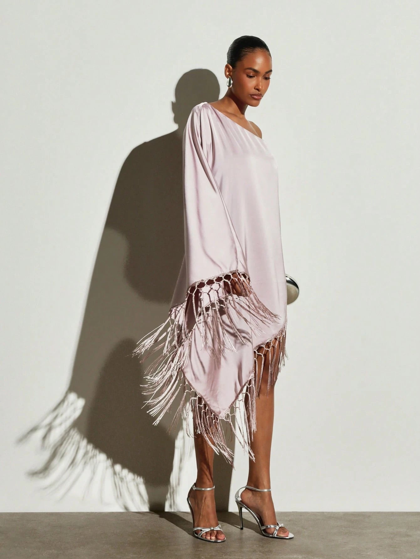 Luna Fringe Satin Mini Dress