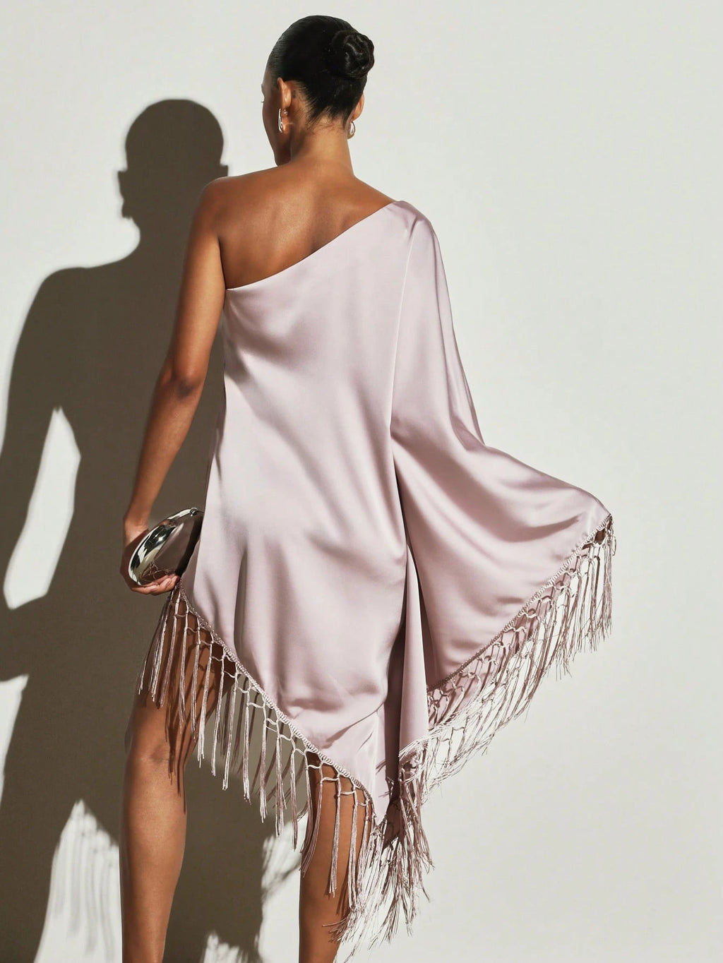 Luna Fringe Satin Mini Dress