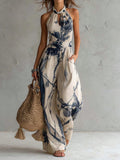 Marbella Botanical Halter Jumpsuit