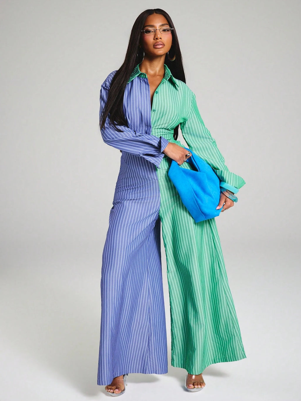 Twice as Nice Two-Tone Jumpsuit
