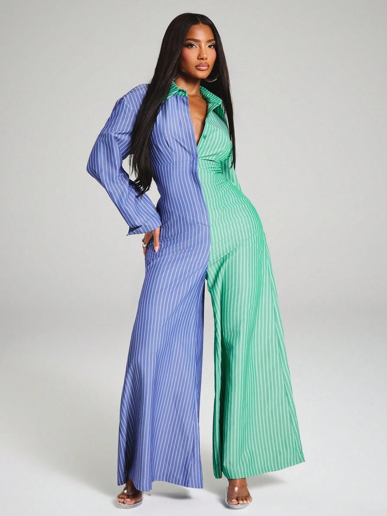 Twice as Nice Two-Tone Jumpsuit