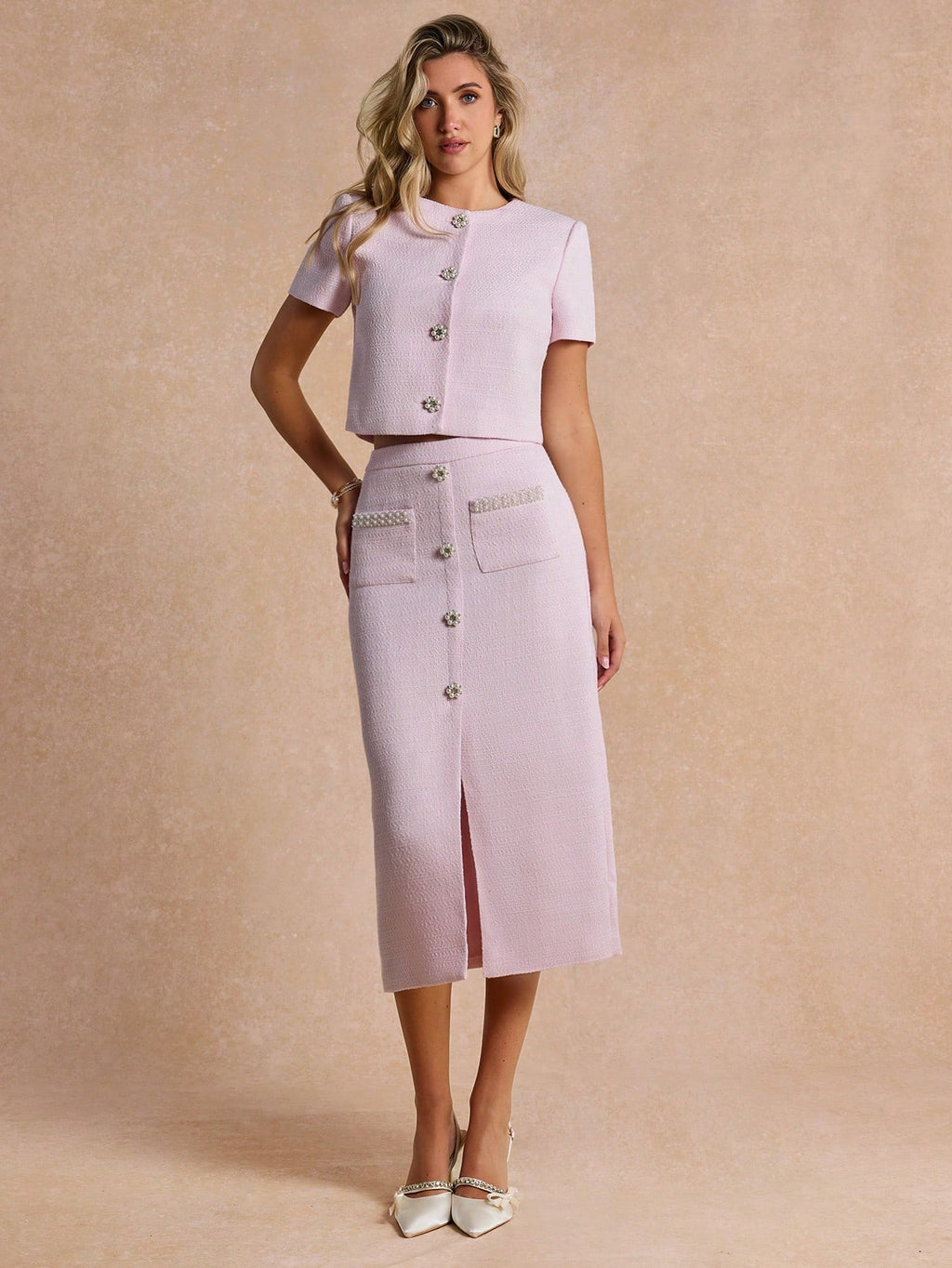 Rosalie Pearl Button Co-Ord Set