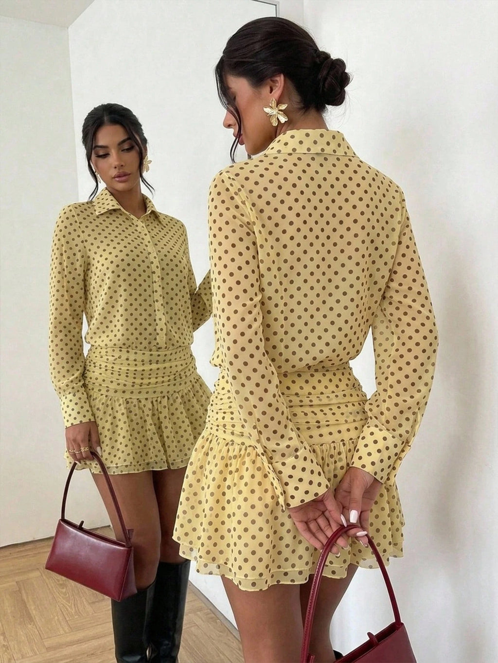 Buttercream Polka Charm Dress