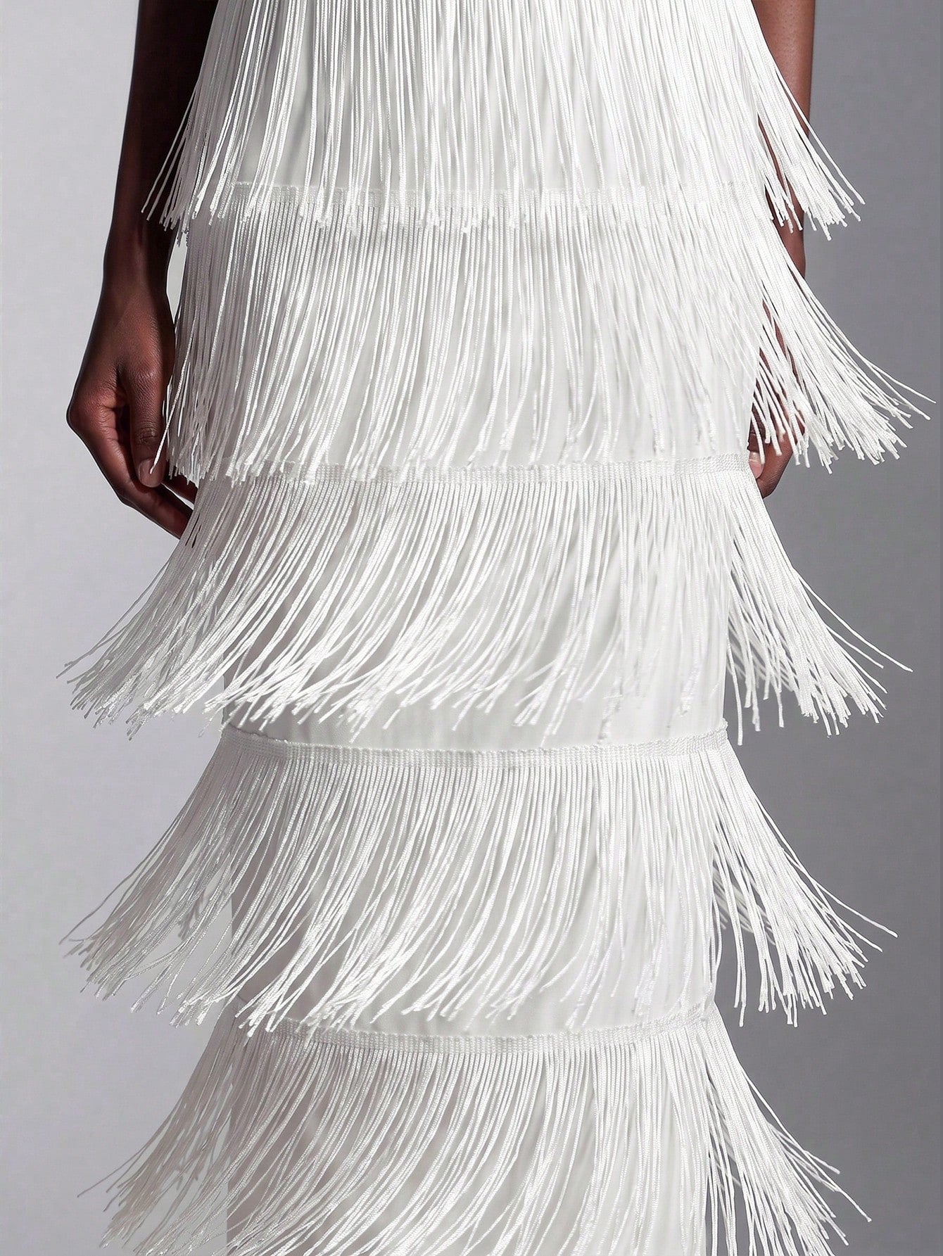 Seraphina Fringe Halter Maxi Dress
