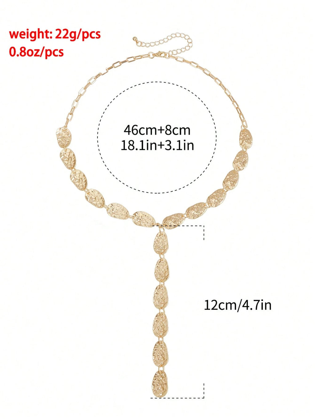 Molten Gold Y-Necklace