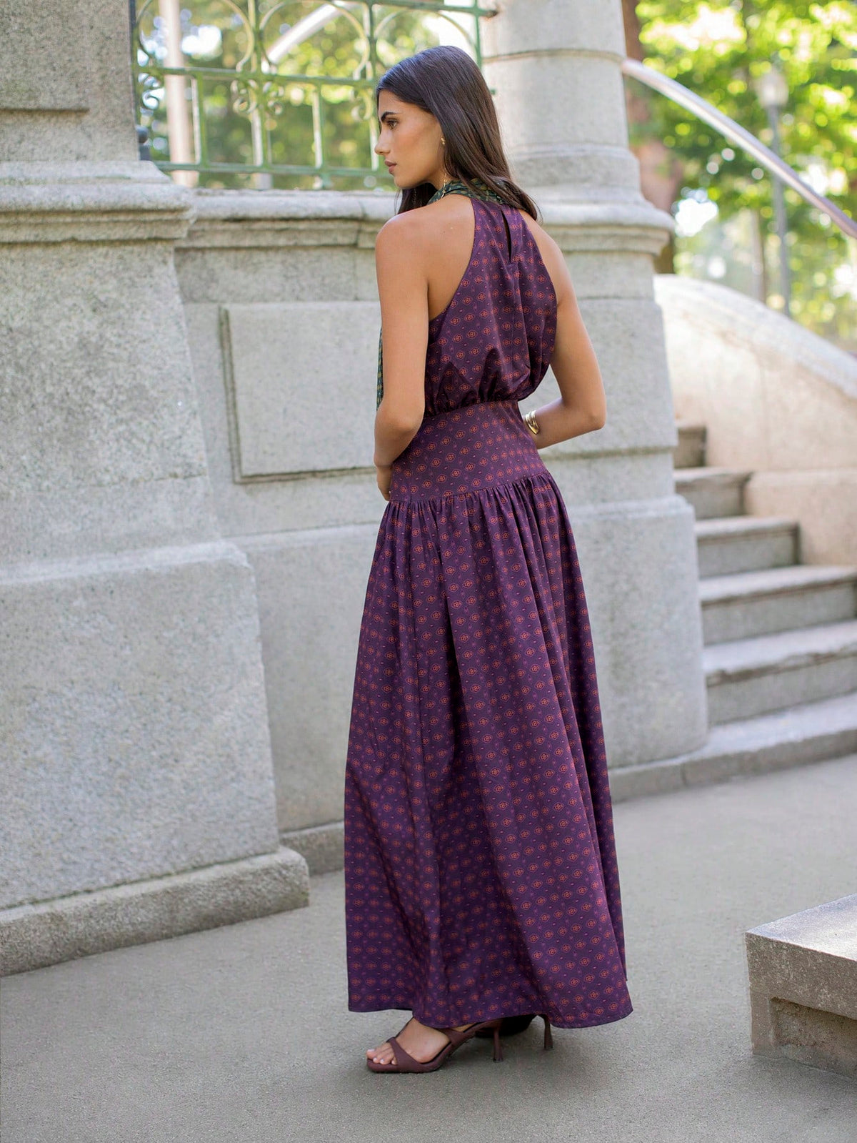 Livia Printed Bow Maxi