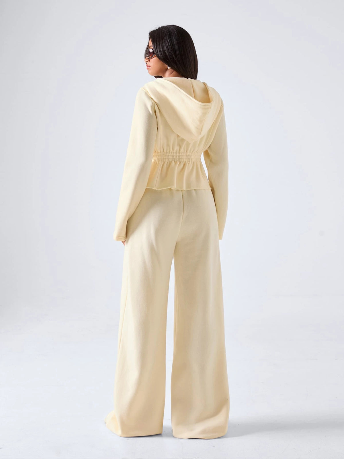 Ivory Sculpt Hooded Set