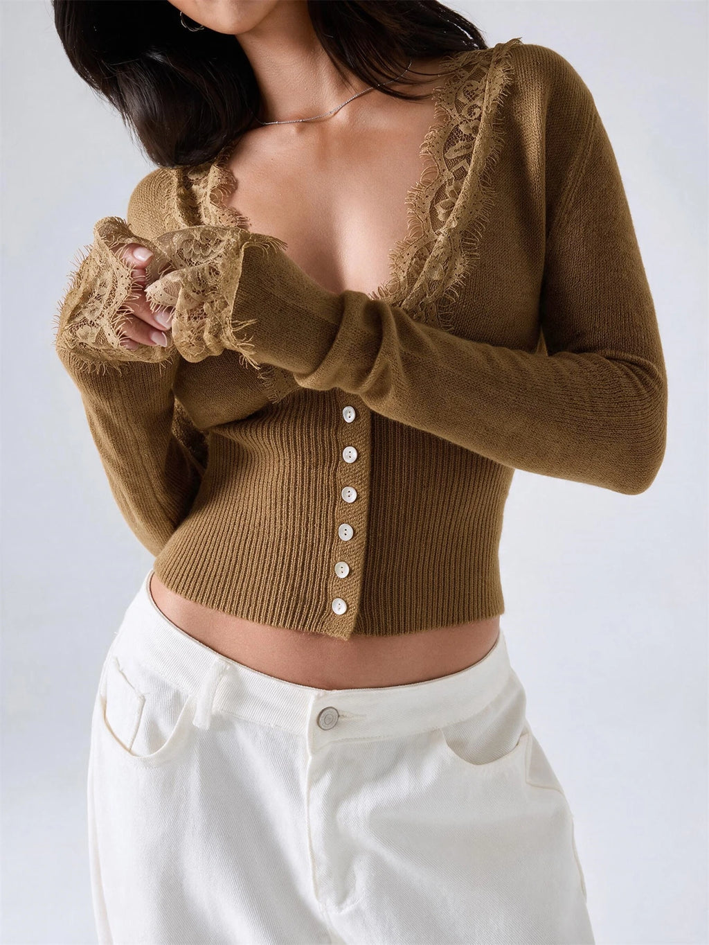 Lace Trim Cardigan