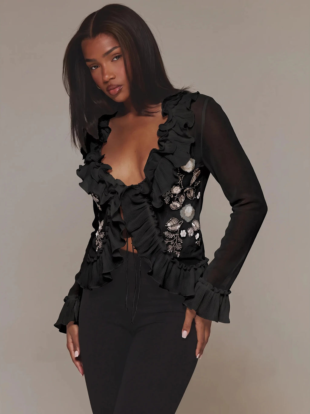Fiora Secret Embellished Top