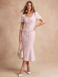 Celestine Pearl Tweed Dress